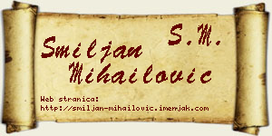 Smiljan Mihailović vizit kartica